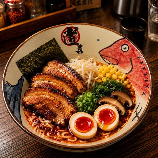 <SPICY> Miso Bone Broth Chashu Ramen  香辣味噌叉烧骨汤拉面